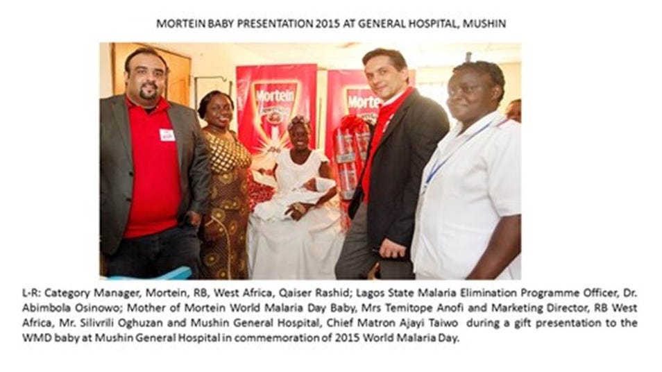 Mortein presents gifts to World Malaria Day babies