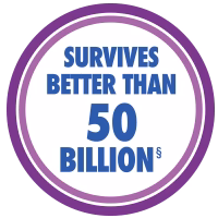 Survives better than 50 billion
