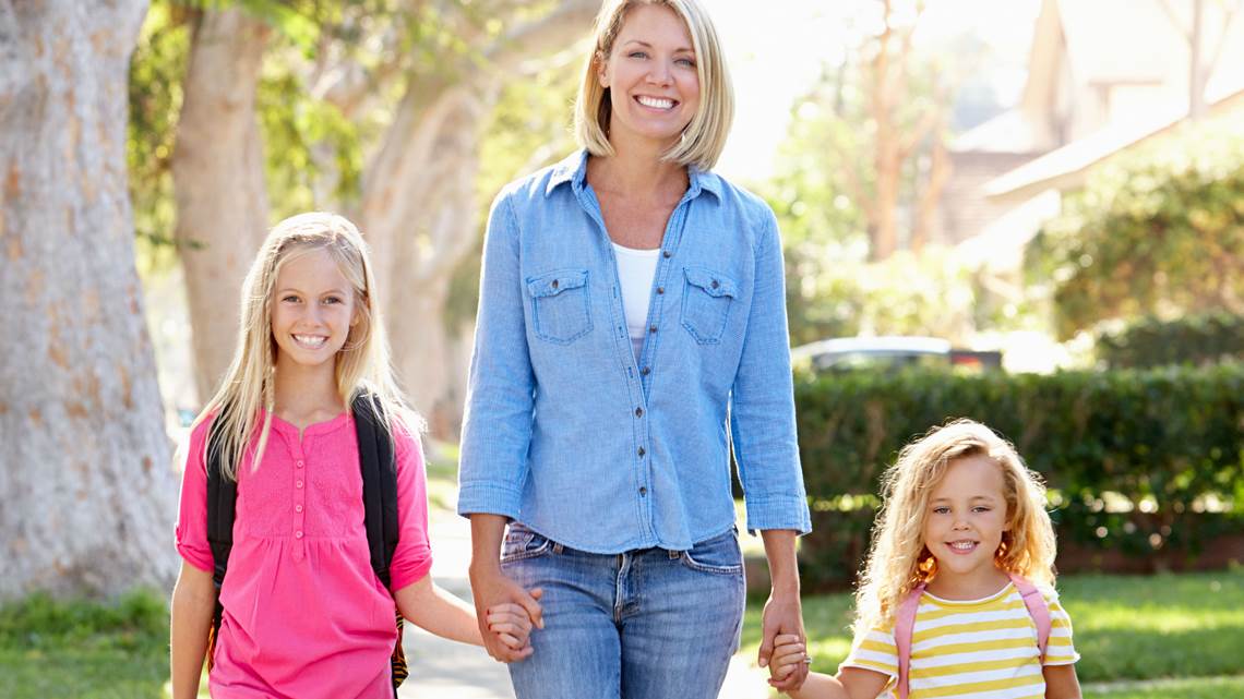 Mother with children