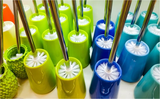 Escobillas de distintos colores