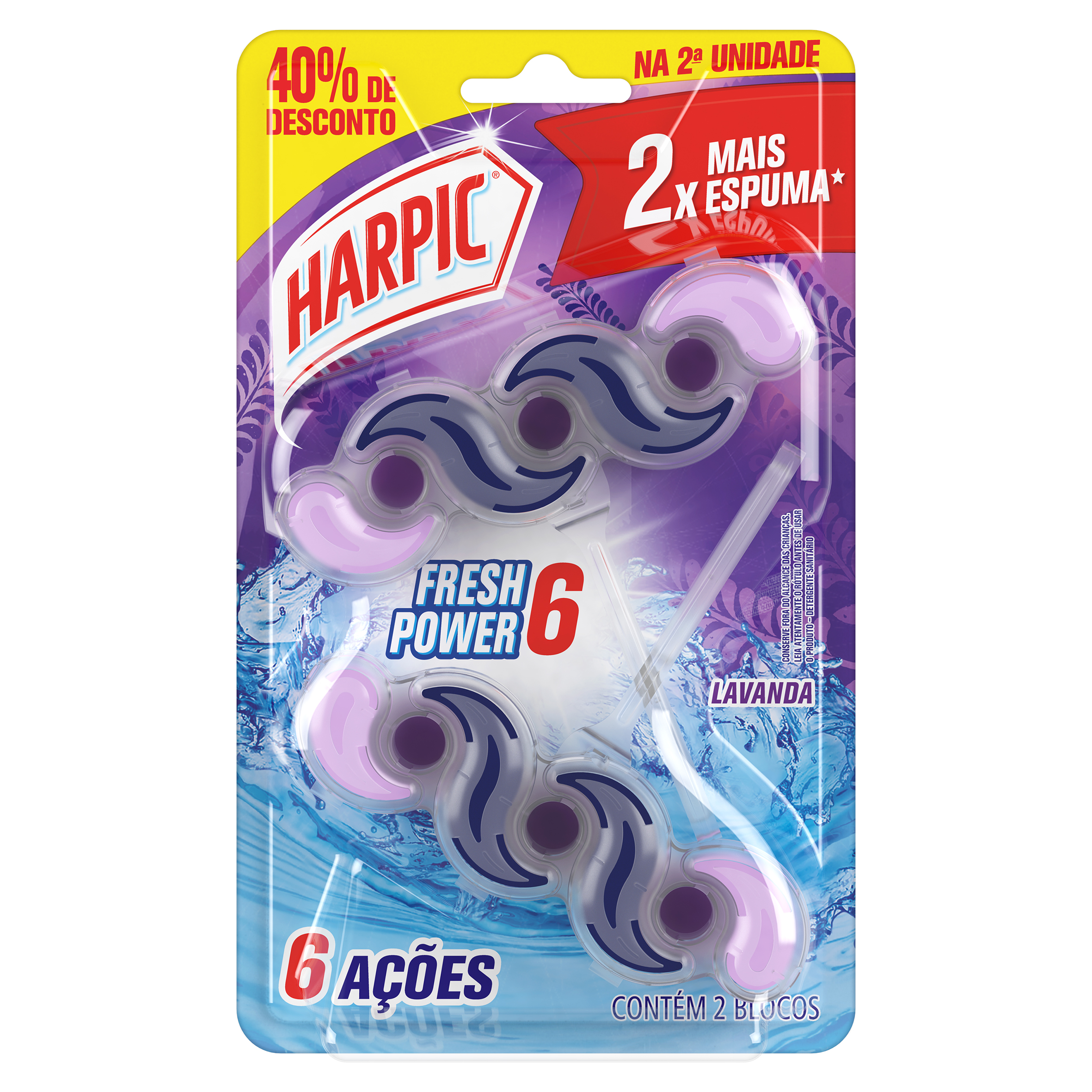Fresh Power 6 Lavanda – 2 Unidades | Harpic BR