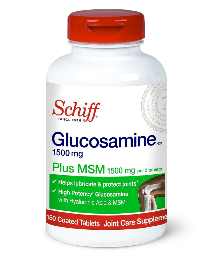 Schiff Glucosamine Tablets Plus MSM and Hyaluronic Acid 1500mg
