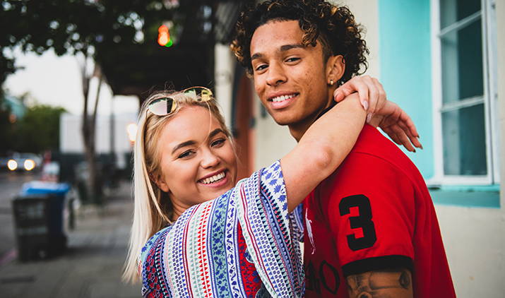 couple hugging