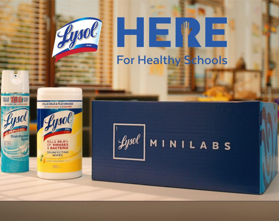 lysol here for healthy schools TVC kit