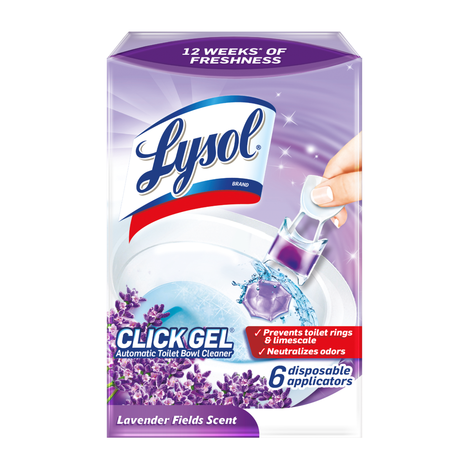 Automatic Toilet Bowl Cleaner Lavender Fields 6ct | Lysol US