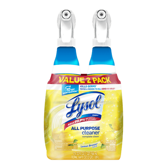 All Purpose Cleaner Lemon Breeze 2x32 oz | Lysol US