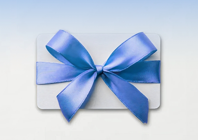 Gift wrapped card