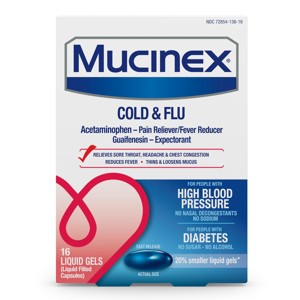 Mucinex<sup>®</sup> Cold & Flu Fast-Release Liquid Gels