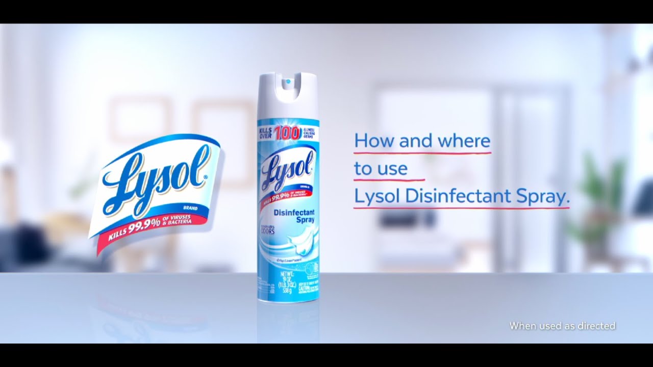 How and where to use Lysol Disinfectant Spray