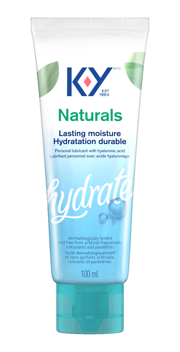 Une bouteille de lubrifiant K-Y — Hydratant + gel intime Naturals