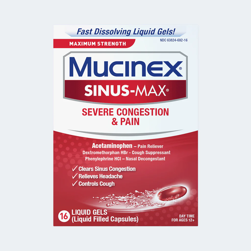 Sinus-Max<sup>®</sup> Severe Congestion & Pain Liquid Gels