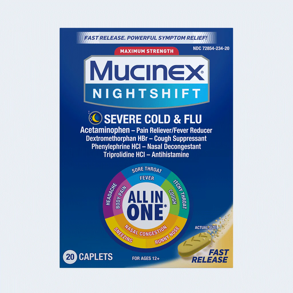 Nightshift® Severe Cold & Flu Caplets - 20 count | Mucinex USA