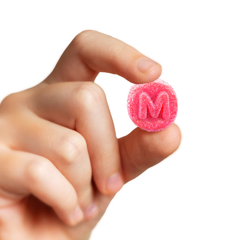 Mighty, Easy, chewy tablet in hand