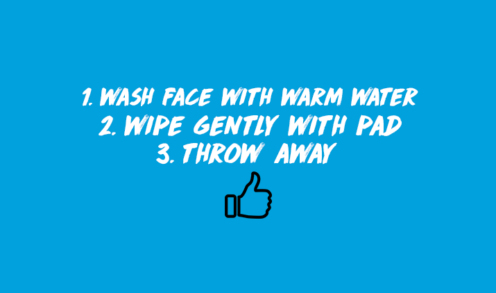 wash face with warm wate