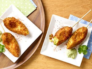 Corn Dogs With Avocado Ranch Dressing Corn Dogs With Avocado Ranch Dressing