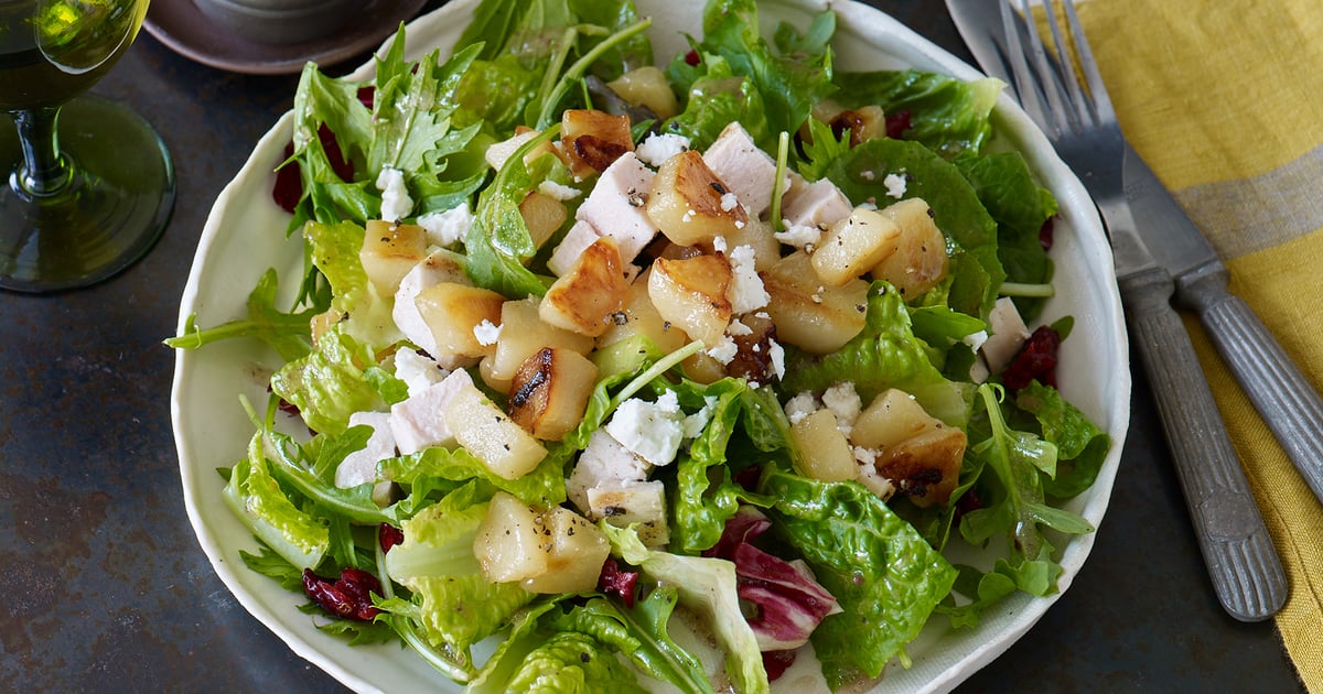 Roasted Pear Salad with Chicken and Feta
