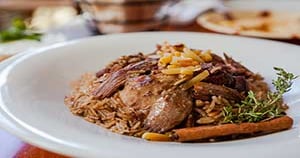 Ouzi Braised Lamb on Spiced Rice