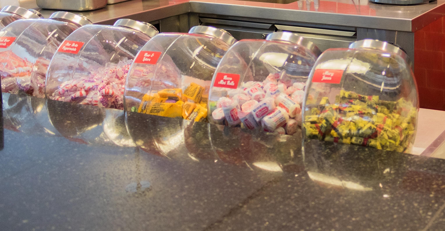 Retro candy jars a sweet addition to campus diner