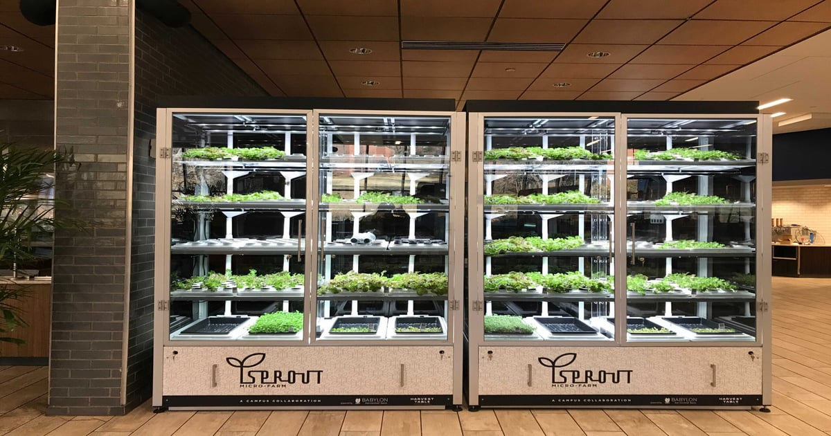 5 tech things: Aramark installs high-tech micro-farm units on campuses
