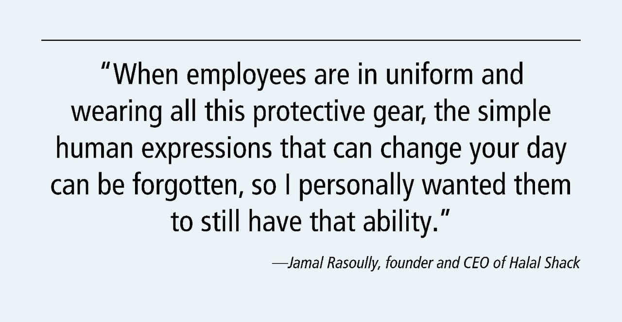 Jamal Rasoully Smile Behind the Mask customer service campaign helps Halal Shack ...