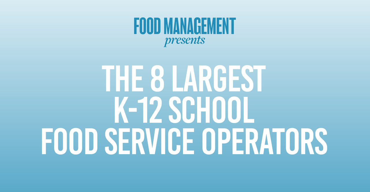 The top eight largest K12 school food service operators