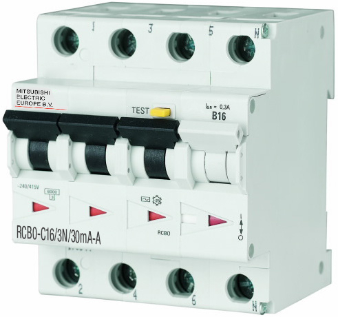 RCBO-C16/3N/30mA-A