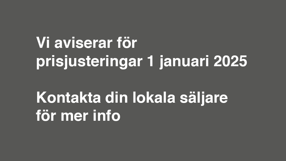 Prisjusteringar 1 januari 2025