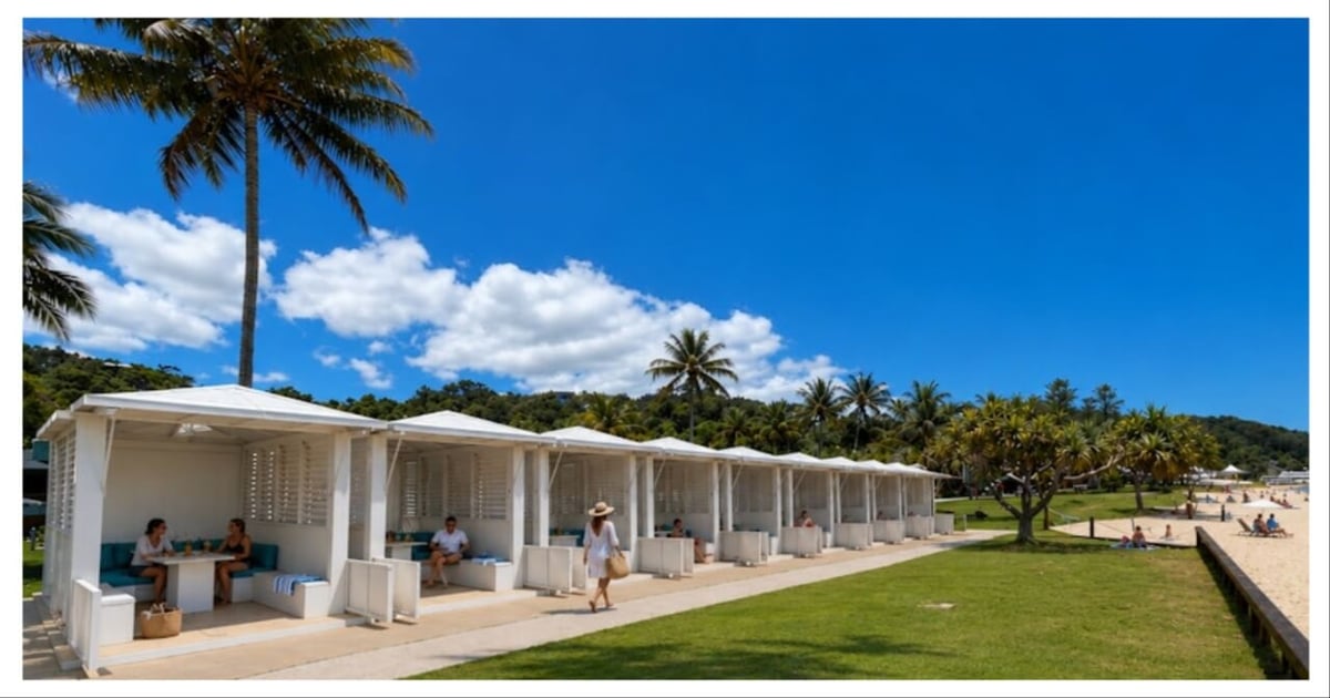 Carnival’s beachfront cabana club on Australia’s Moreton Island