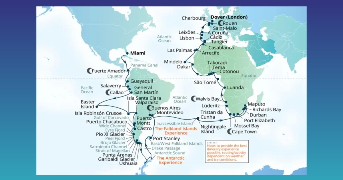 Seabourn's 2028 world cruise goes 'Cape to Cape'