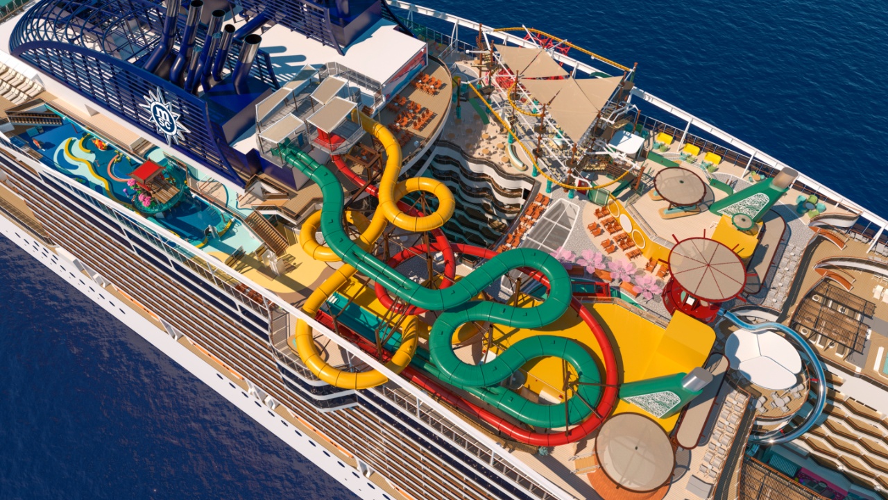 Enhanced outdoor leisure districts for MSC World Asia