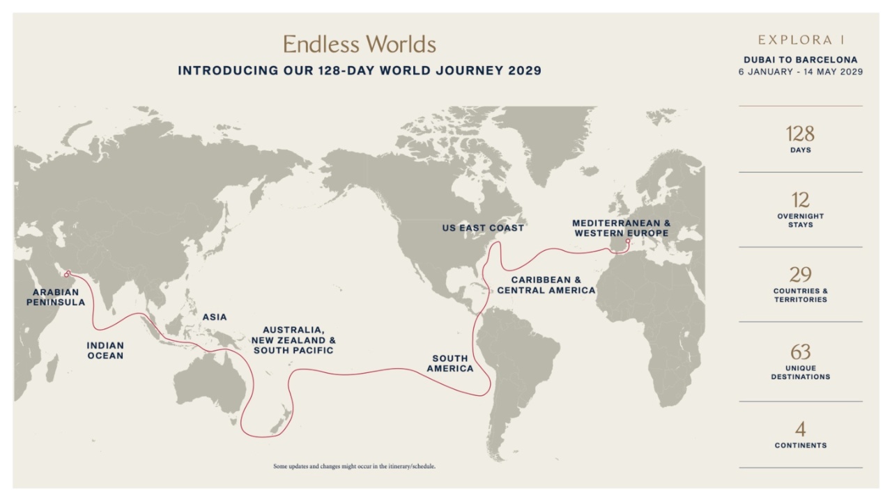 Explora Journeys plans first world cruise in 2029