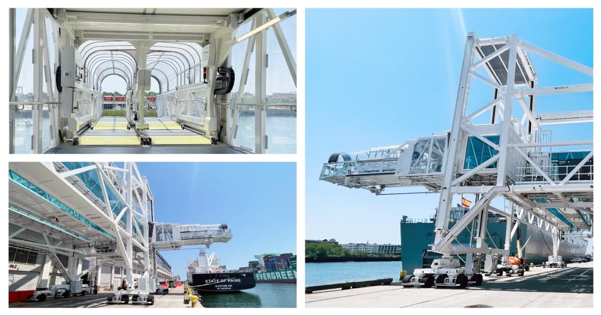 Boston's new ADELTE passenger boarding bridge in service