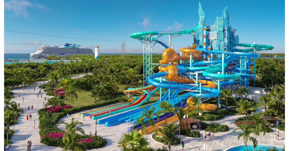 Vast water park with 19 slides coming to NCL's Great Stirrup Cay