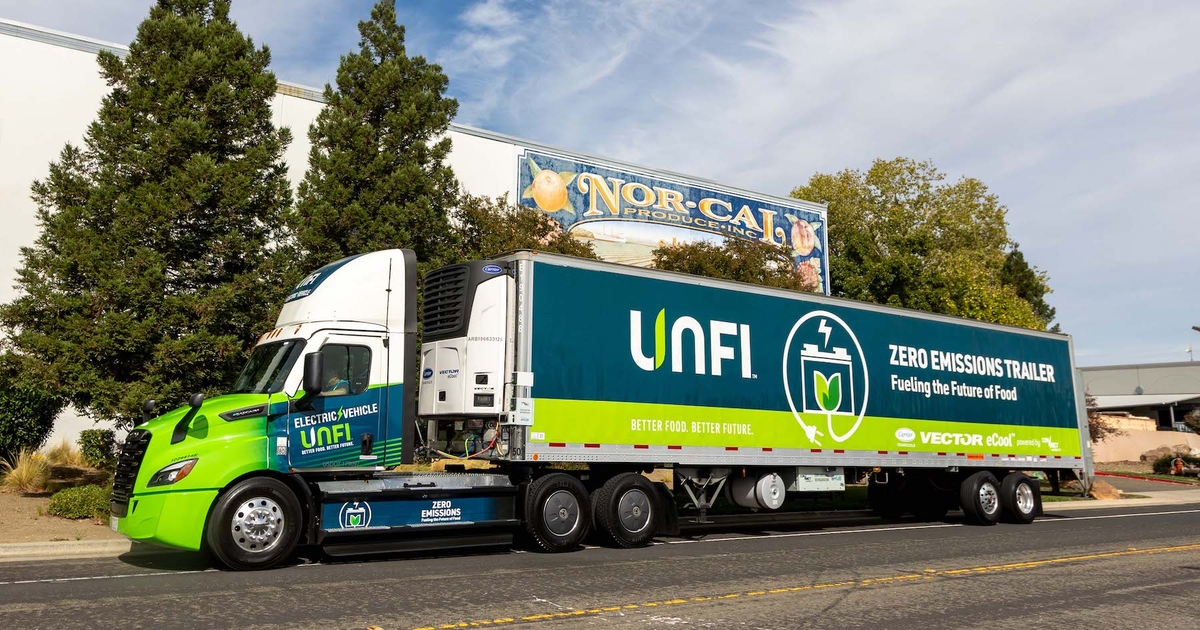 UNFI rolls out zeroemission trucks and cold trailers in Northern