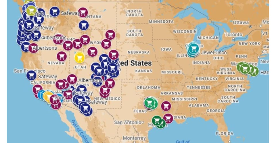 Store Clusters Map INTERACTIVE MAP: Kroger, Albertsons divestiture map reveals clusters of ...