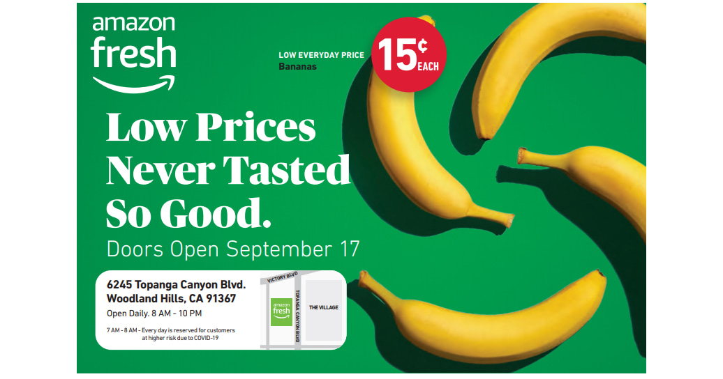 Amazonfresh Advertisement Amazon Goes Bananas in Woodland Opening