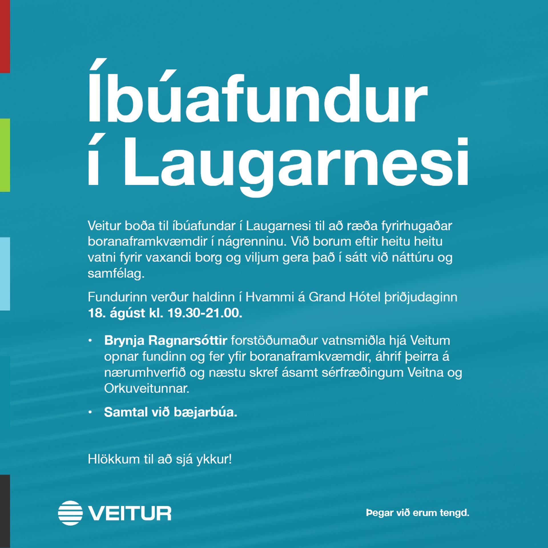 Íbúafundur í Laugarnesi Auglýsing SoMe 2