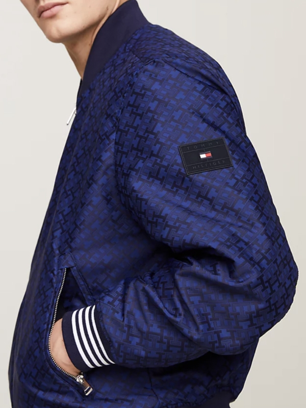 Tommy hilfiger textured baseball hot sale jacket