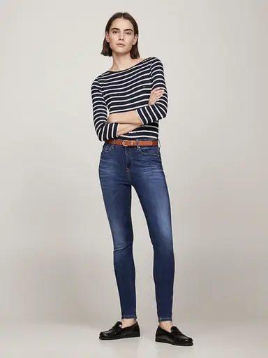Tommy Hilfiger Women's Greenwich Skinny Denim, Bright Blue, 2 at   Women's Jeans store