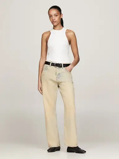 Women's Ultra High-Rise Ripped White Mom Jeans, Women's Clearance