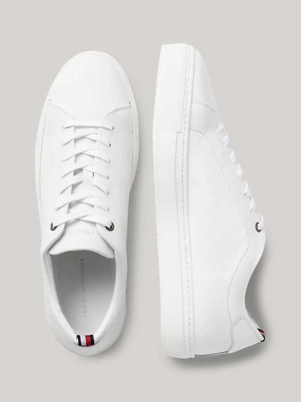 Tommy hilfiger hotsell white trainers mens