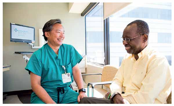 Doctor and Patient laughing