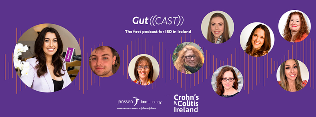 Amy Kelly and all the speakers from the podcast series Gutcast, the only podcast for IBD in Ireland.