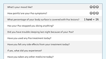 The psoriasis progress tracker sheet