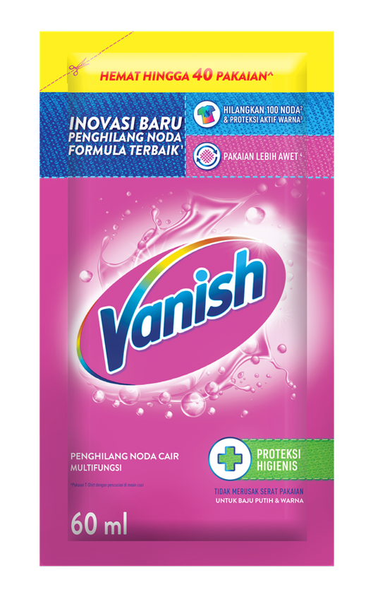 Vanish Pink Penghilang Noda Cair Sachet 60 mL