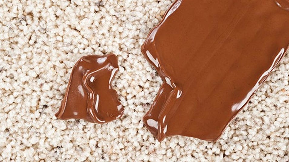 Chocolate stain on a carpet