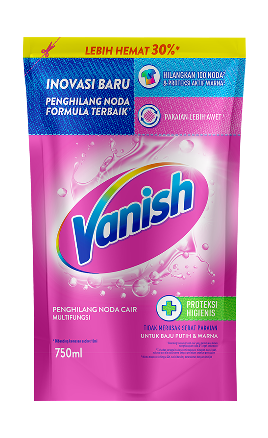 Vanish Pink Penghilang Noda Cair Pouch 750 mL