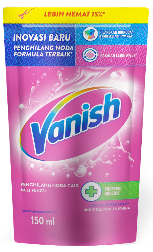 Vanish Pink Penghilang Noda Cair Pouch 150 mL