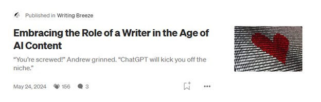 Embracing the Role of a Writer in the Age of AI Content