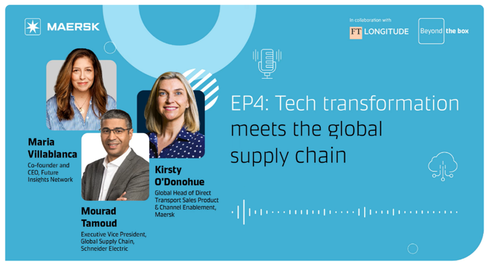 Maersk's podcast includes speakers outside of the Maersk family. That creates a more credible experience for viewers and allows the brand to further enhance its reputation as a valuable resource for industry information. 